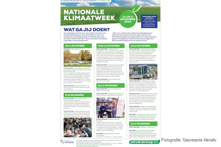 Nationale klimaatweek van 11 t/m 17 november